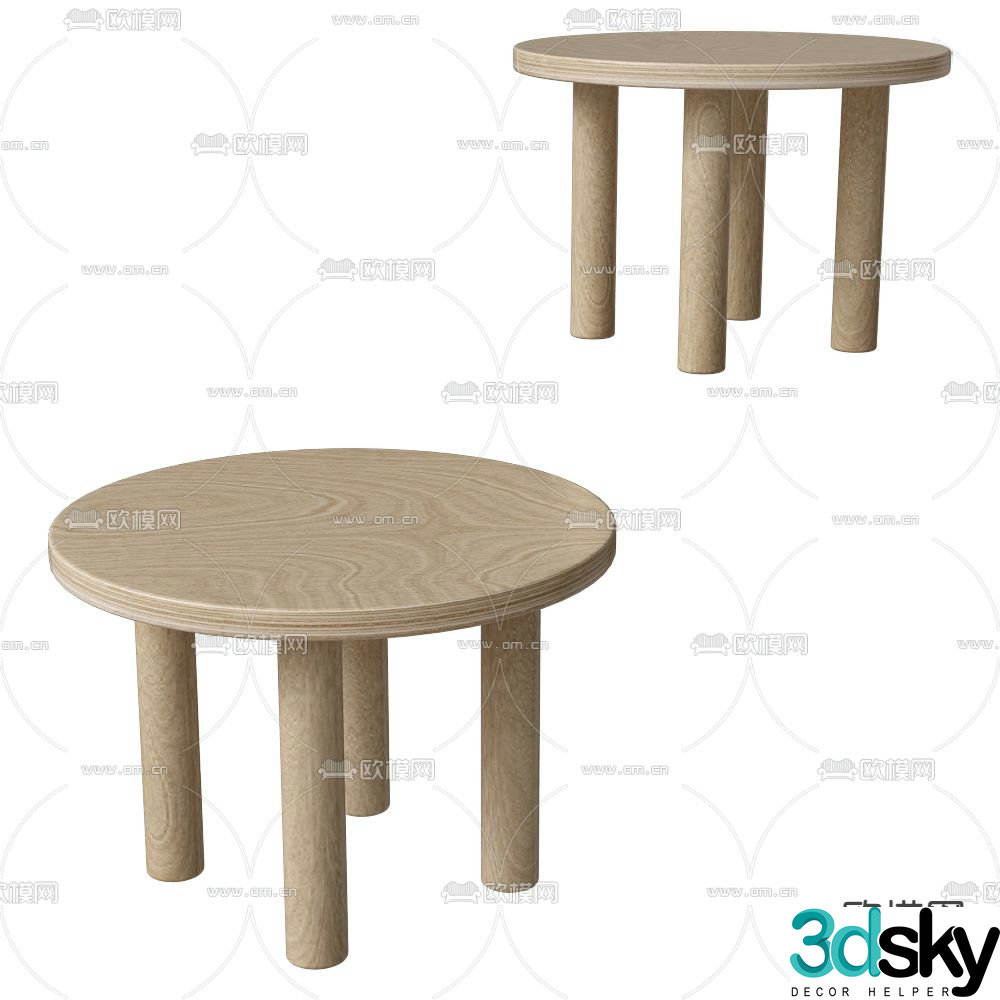 CORE children’s table round table 3d model