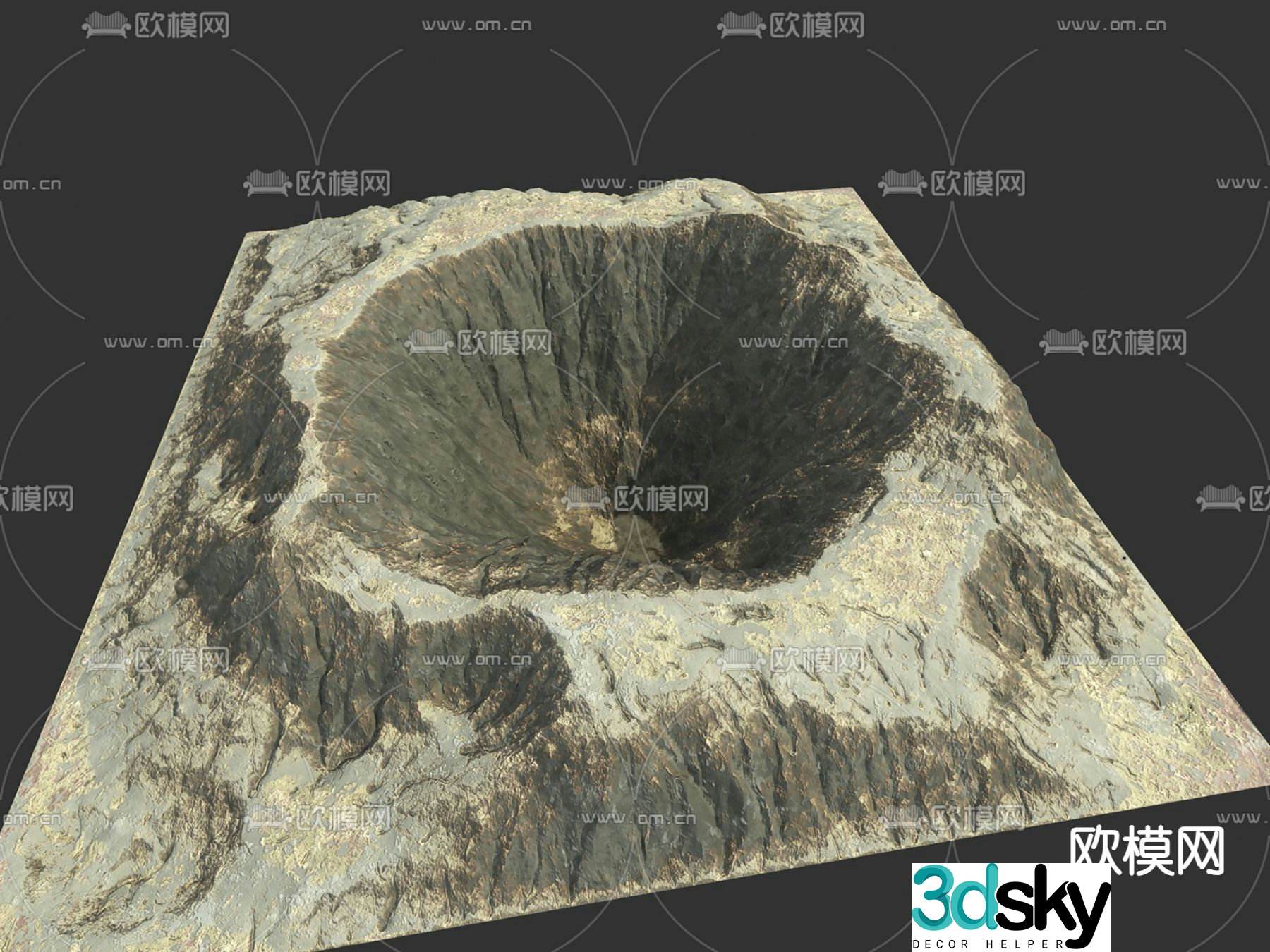 crater 3d model