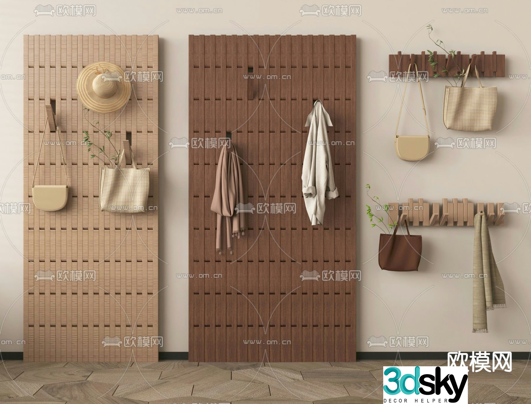 Piano key hole board hanging decoration wall decoration 3d model