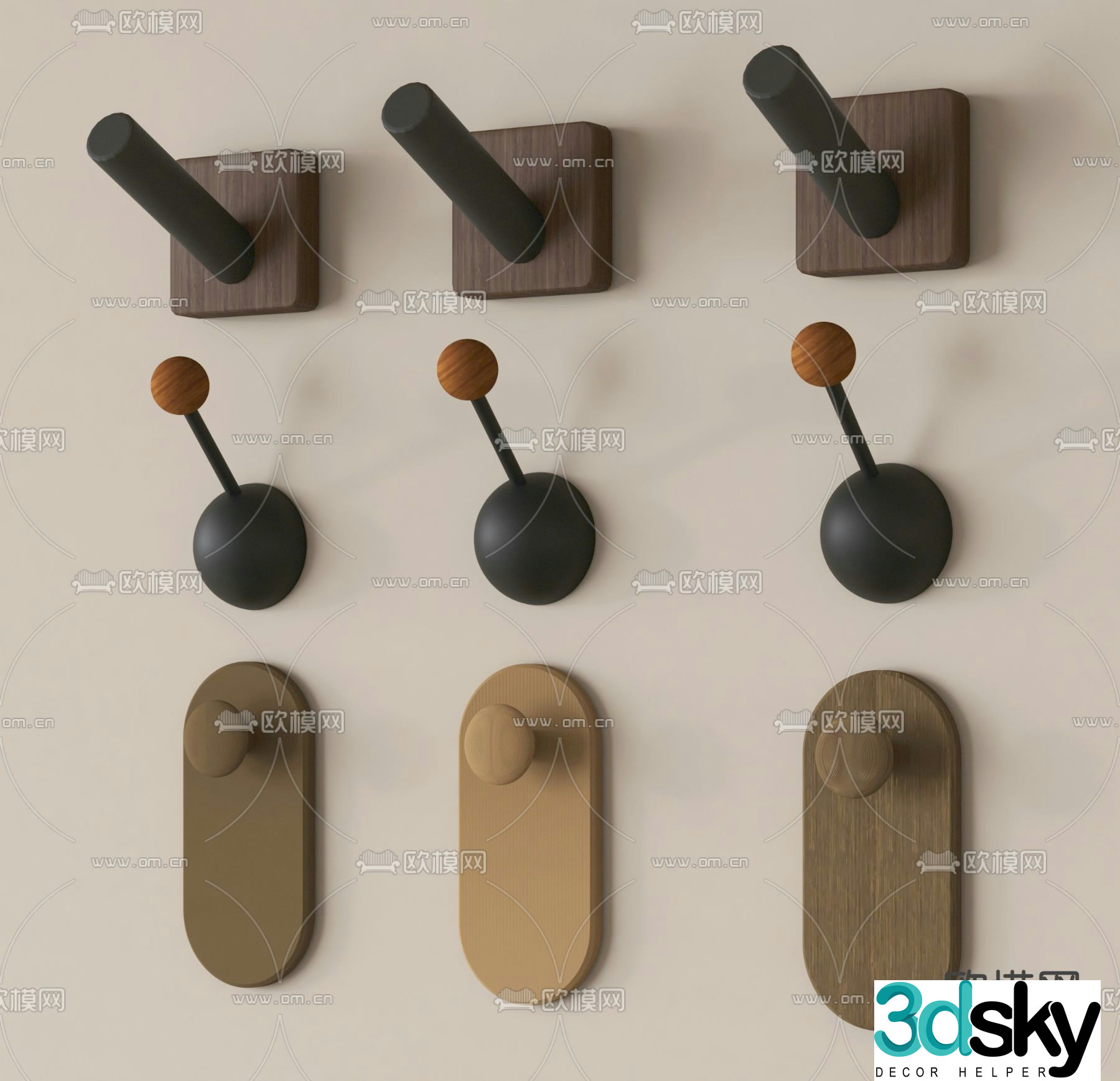 Hook Clothes hook Clothes hanger 3d model