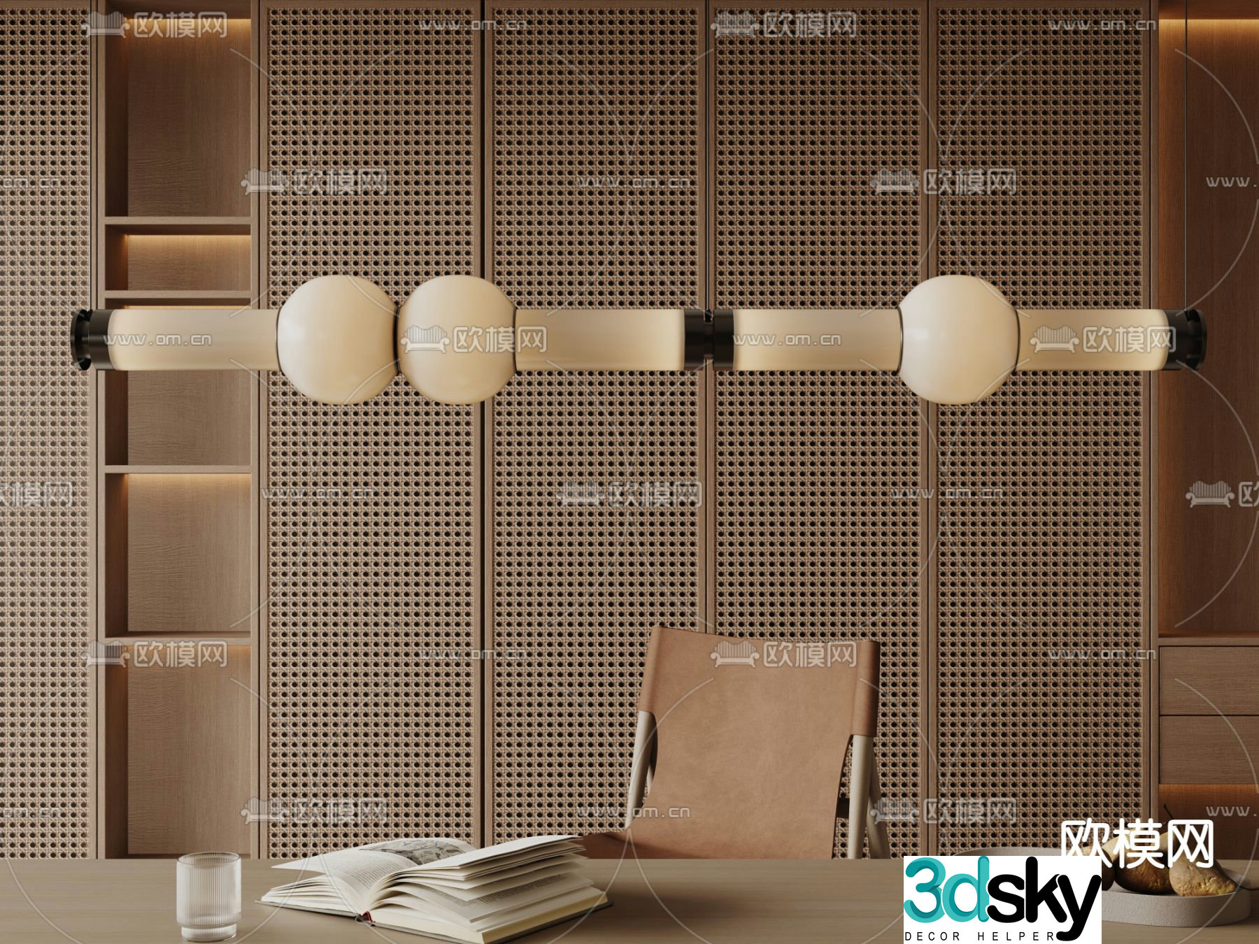 Wasabi Chandelier Restaurant Chandelier 3D Model