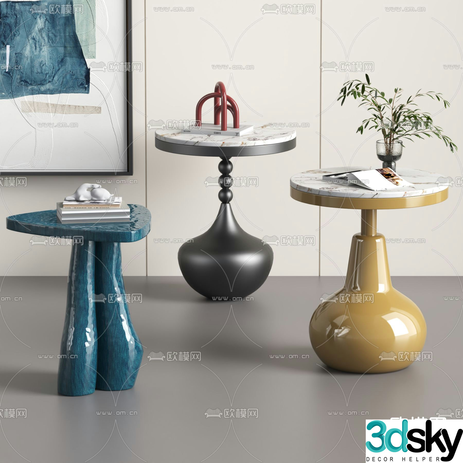 Alien small coffee table 3d model