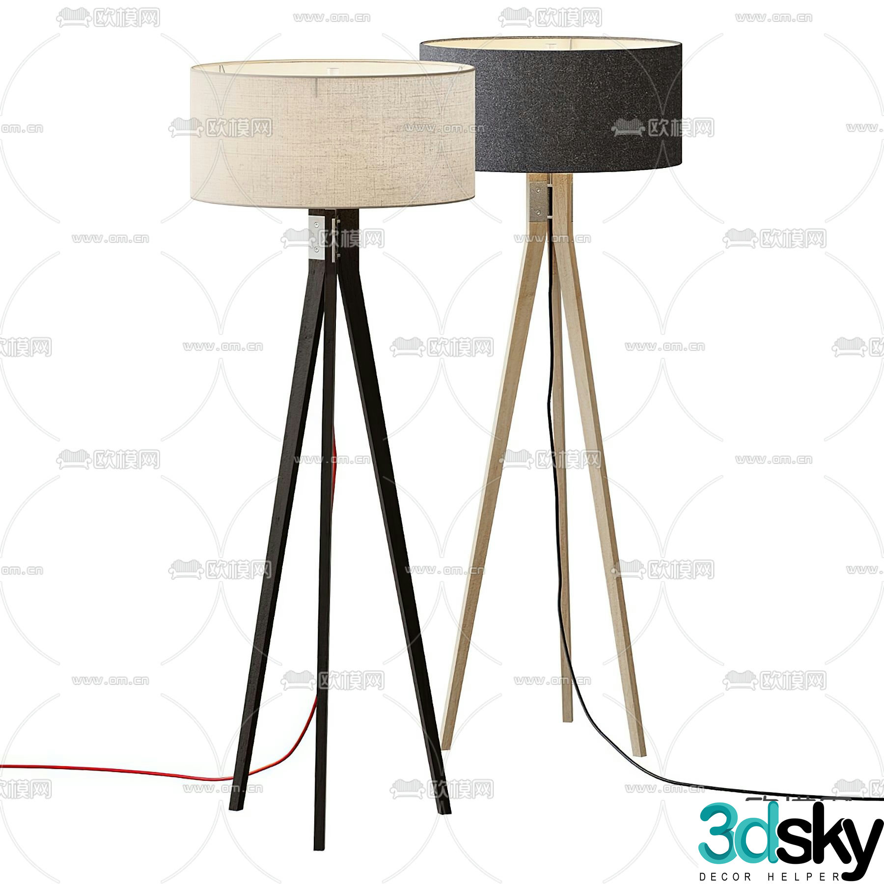 Modern floor lamp Metal floor lamp 3d model
