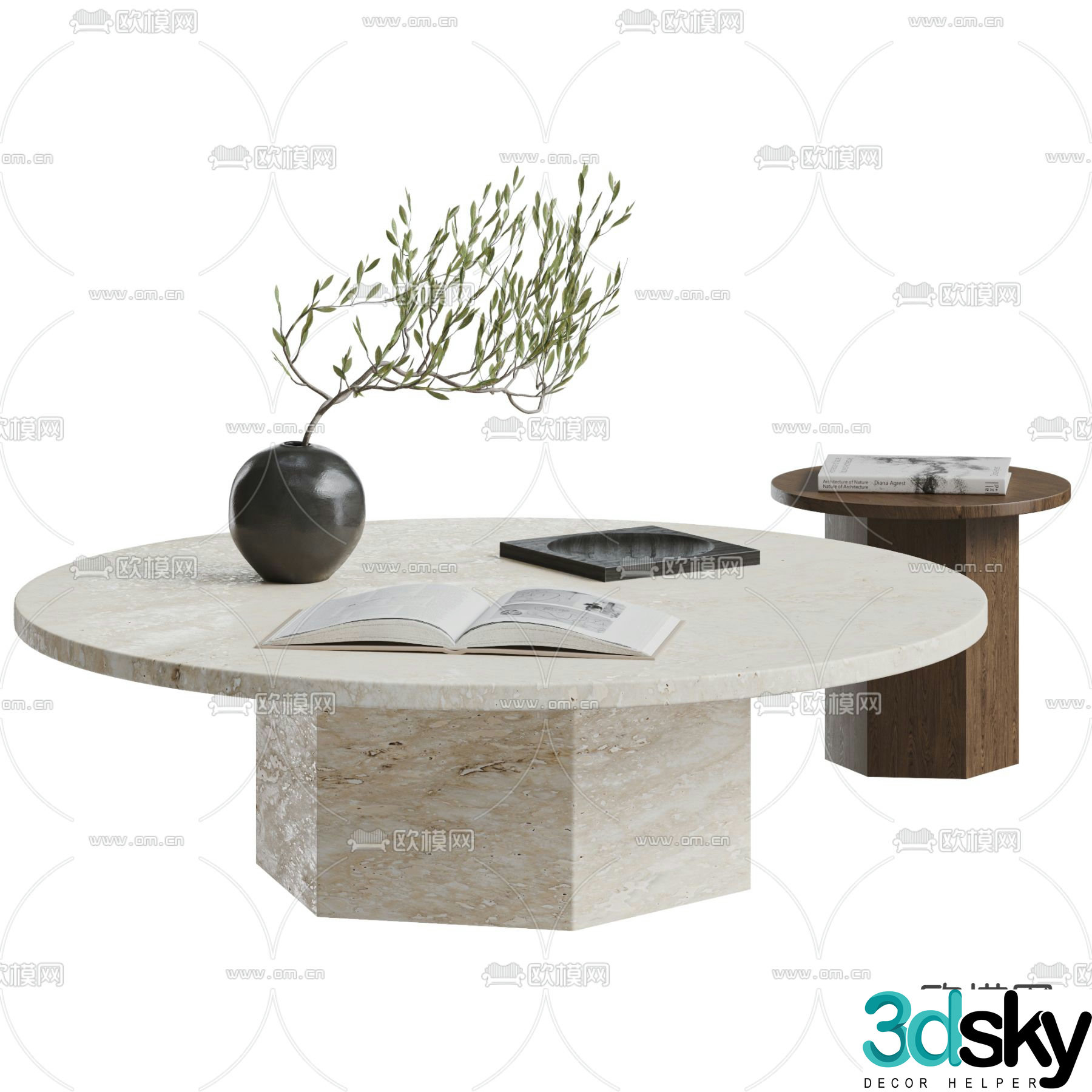3D model of mother and child coffee table