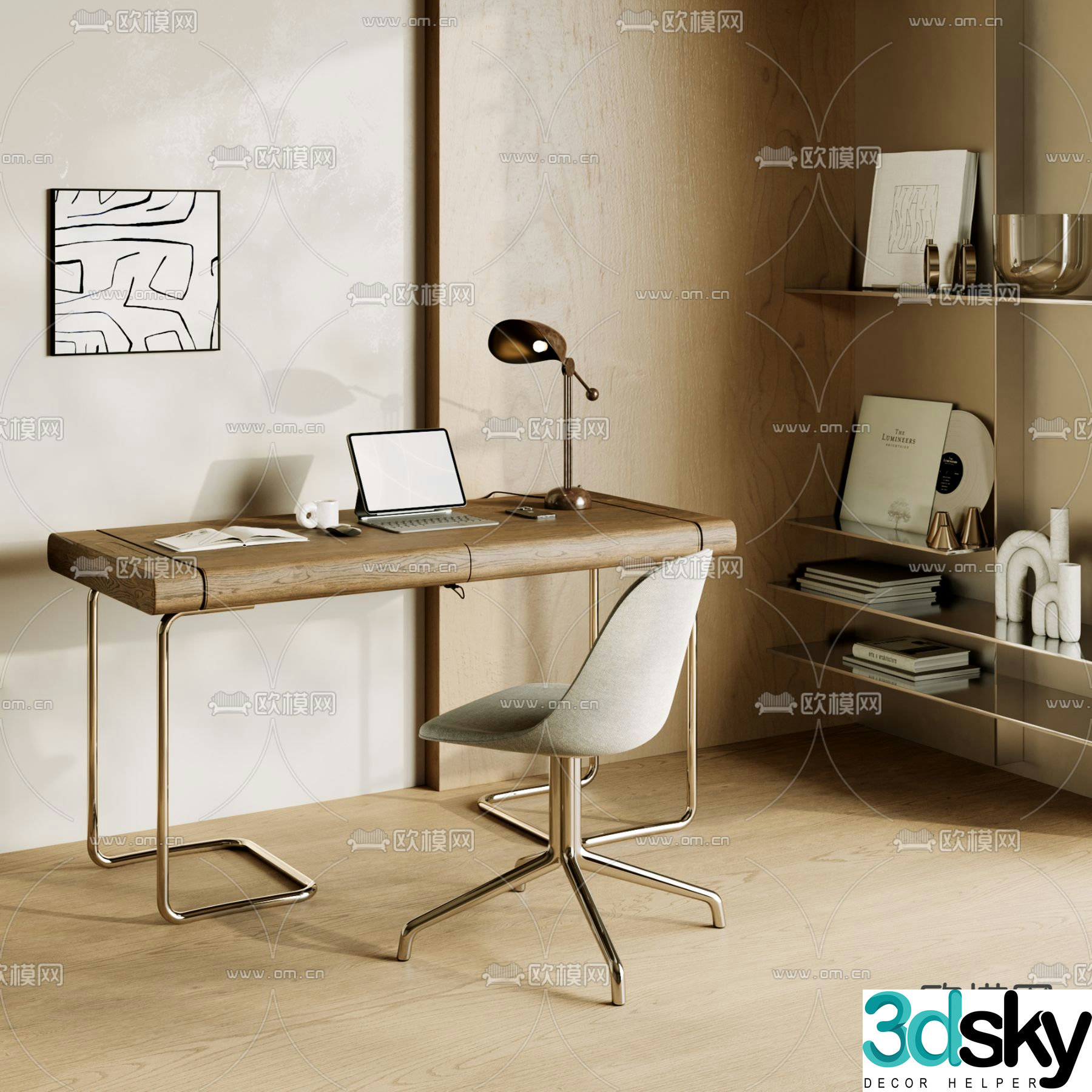 Office chair desk chair 3d model