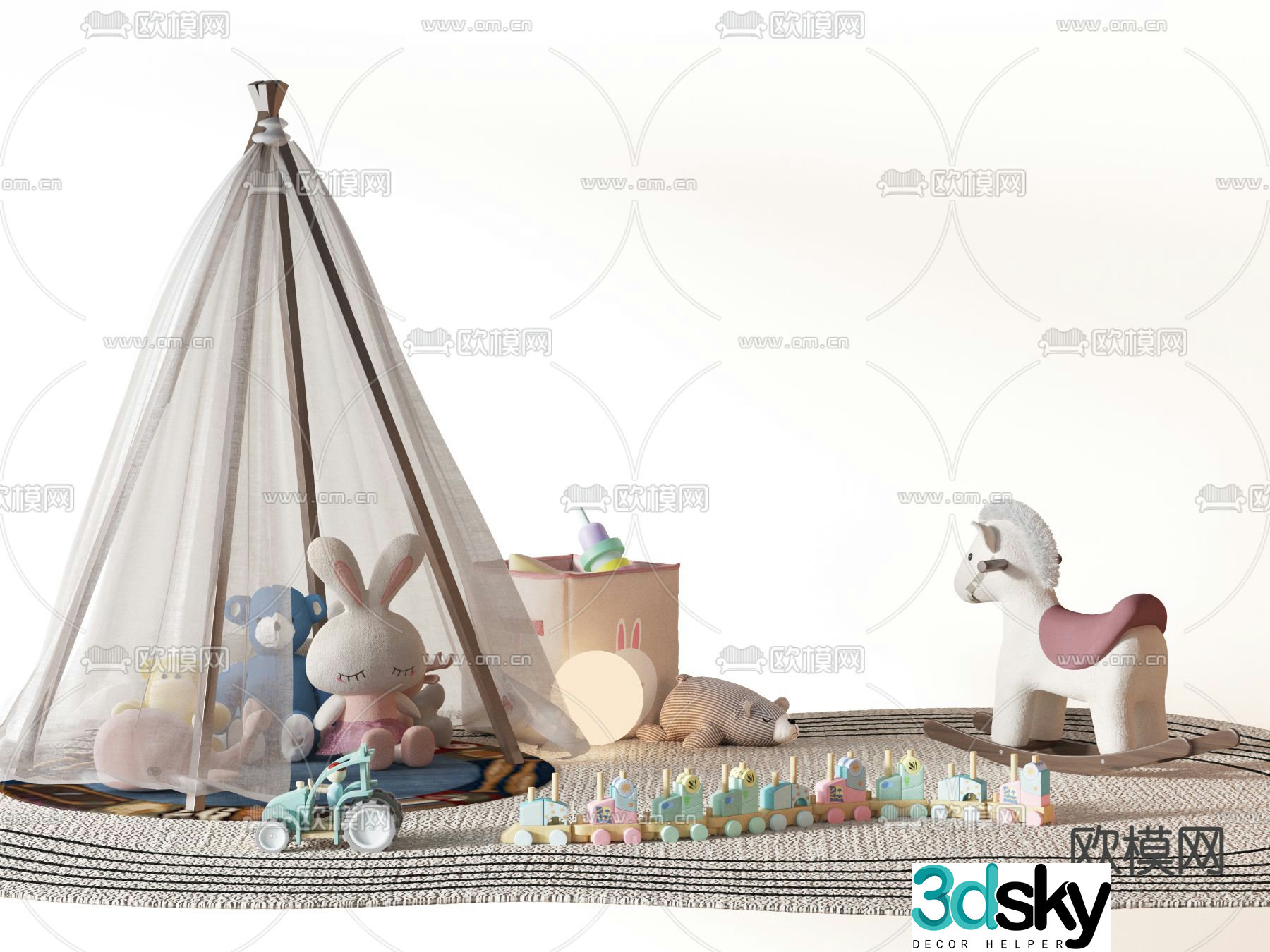 tent toy doll 3d model