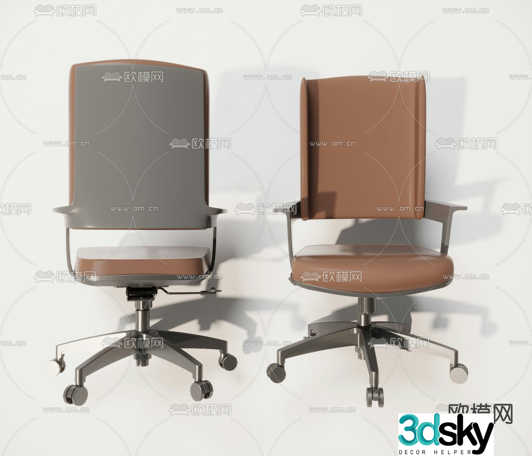 Swivel chair office chair 3d model