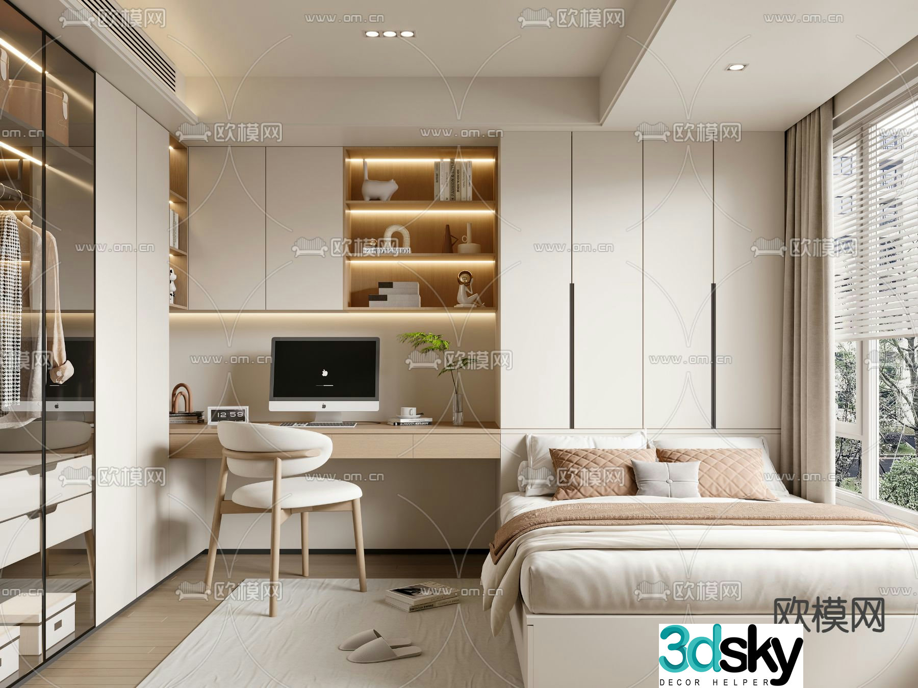 Tatami bedroom second bedroom 3D model