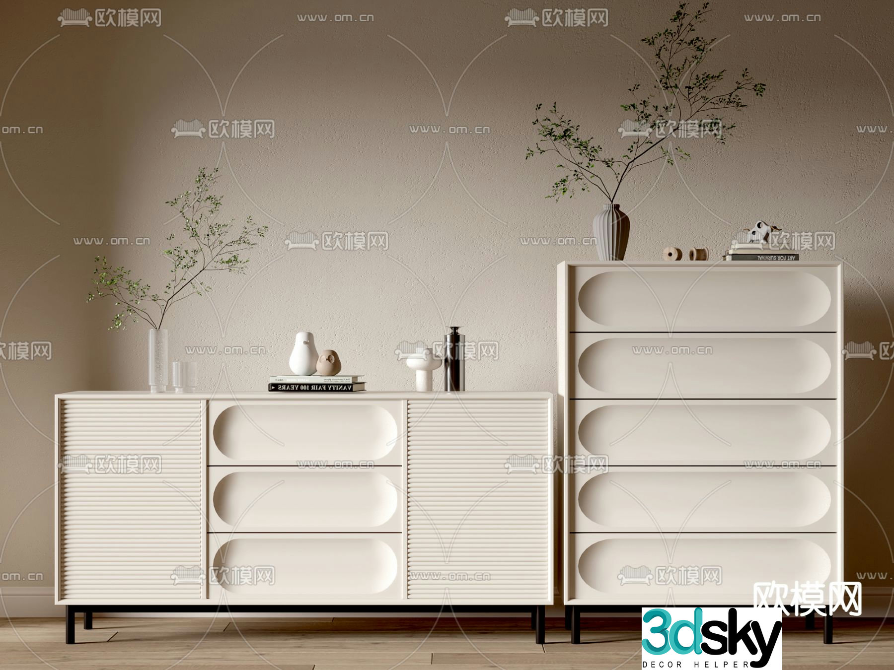 Entrance cabinet decorative cabinet 3d model