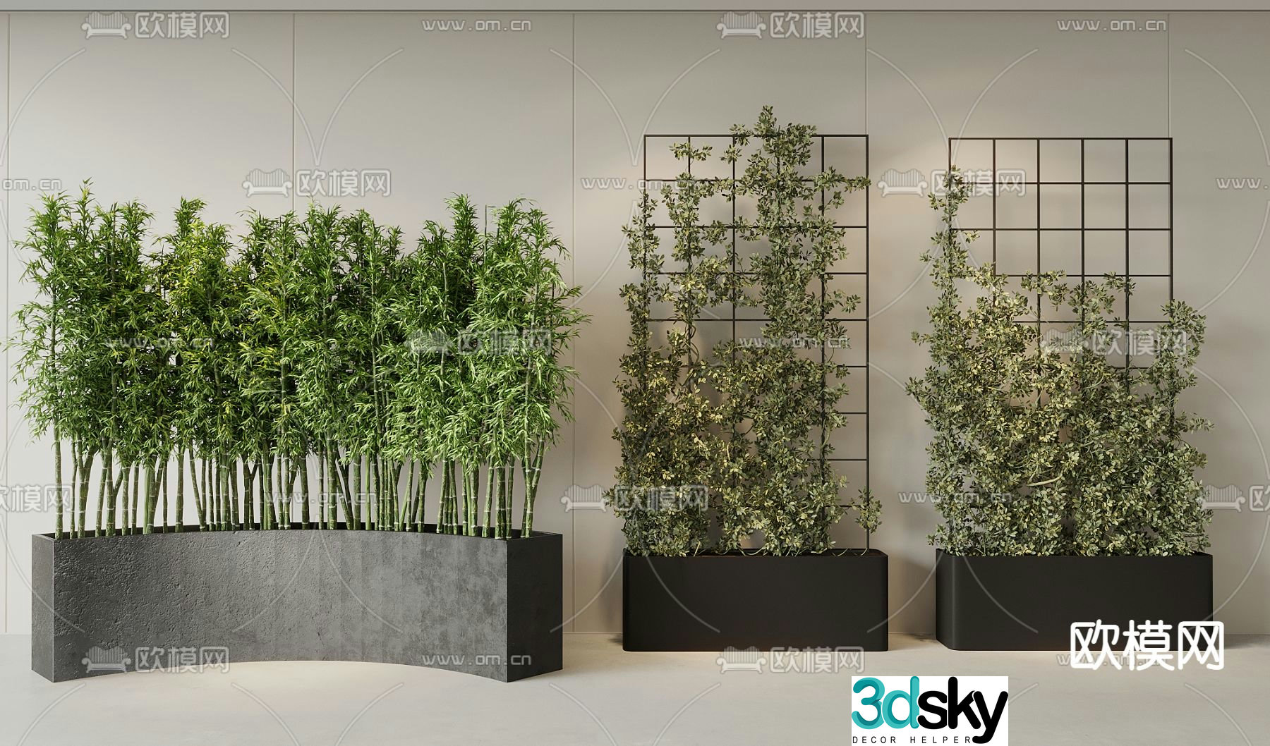 Mobile flower box Plant flower box 3D model