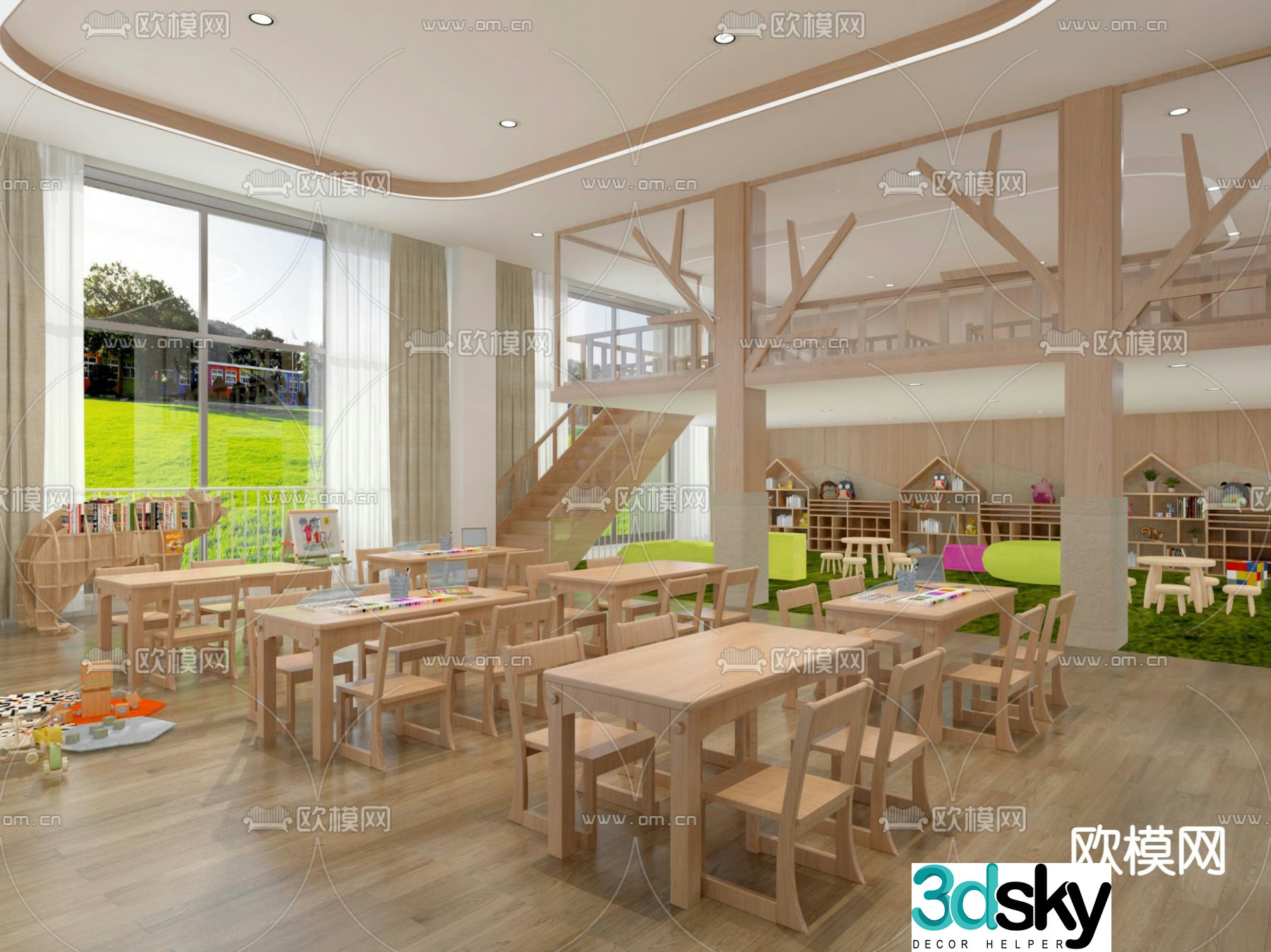 Kindergarten classroom classroom 3d model
