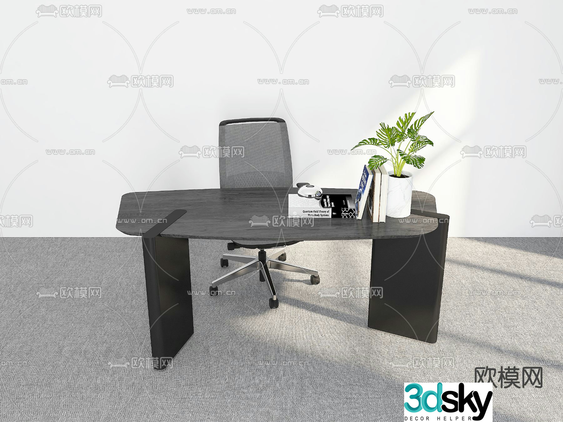 office desk workbench desk 3d model