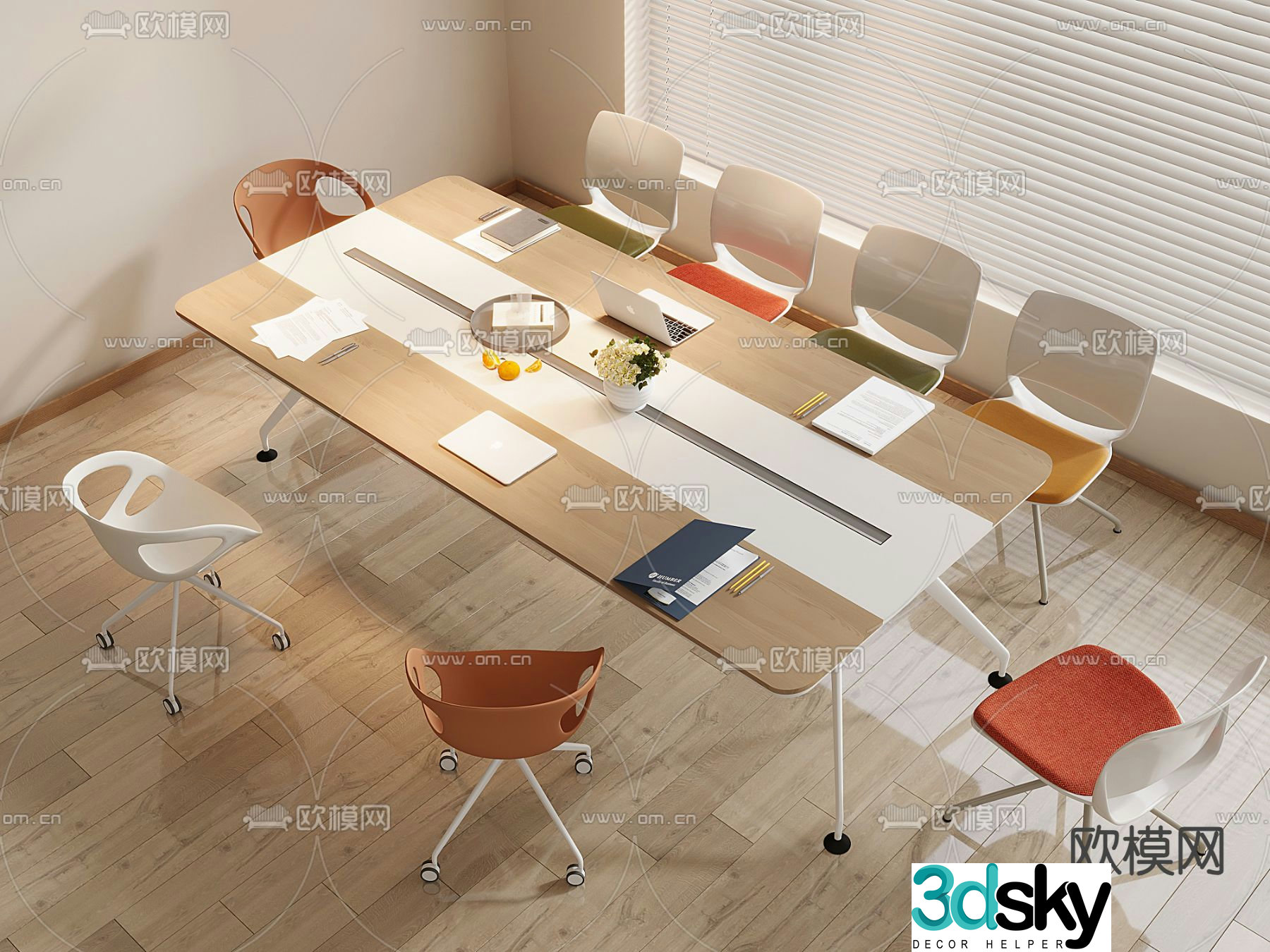 Modern conference table conference table 3d model