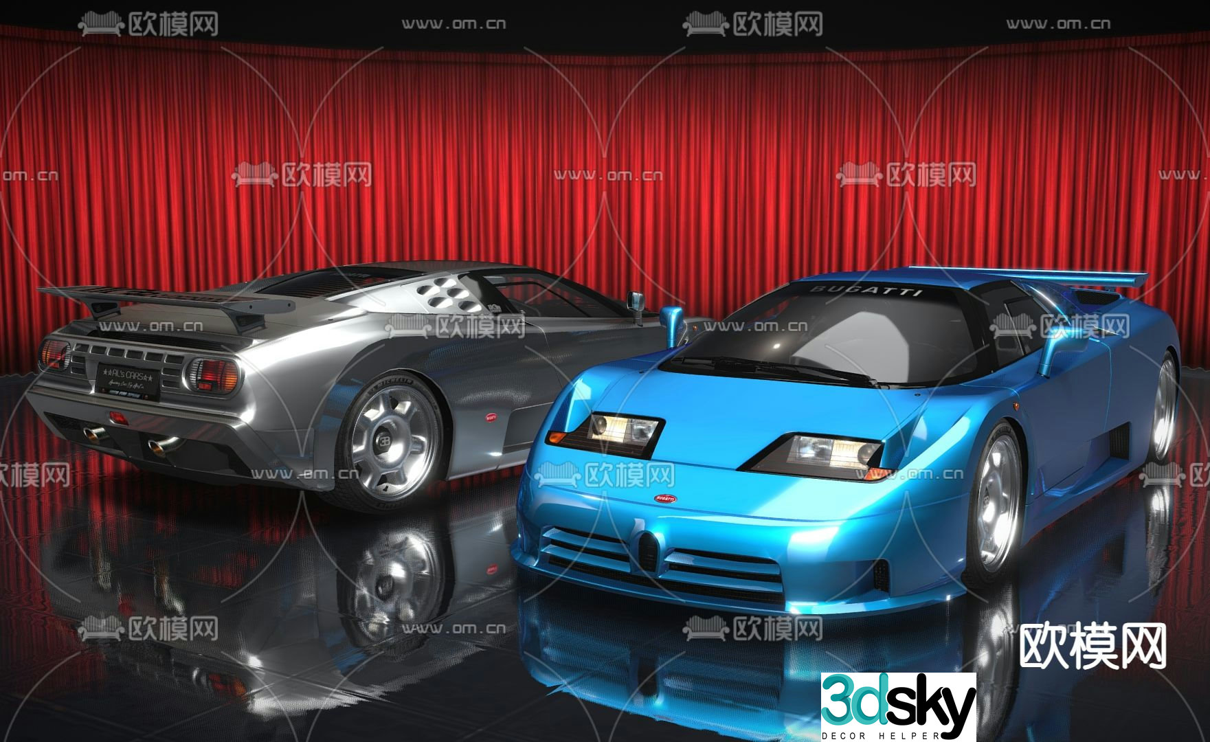 Handsome sports car car 3d model
