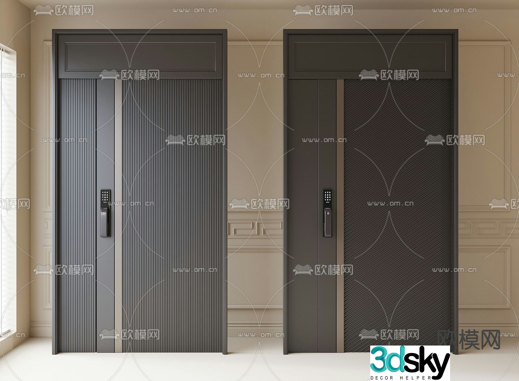 Entry door security door password door 3D model