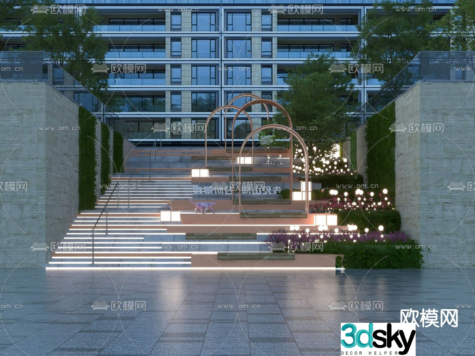 Stairs Landscape Stairs Landscape 3d model
