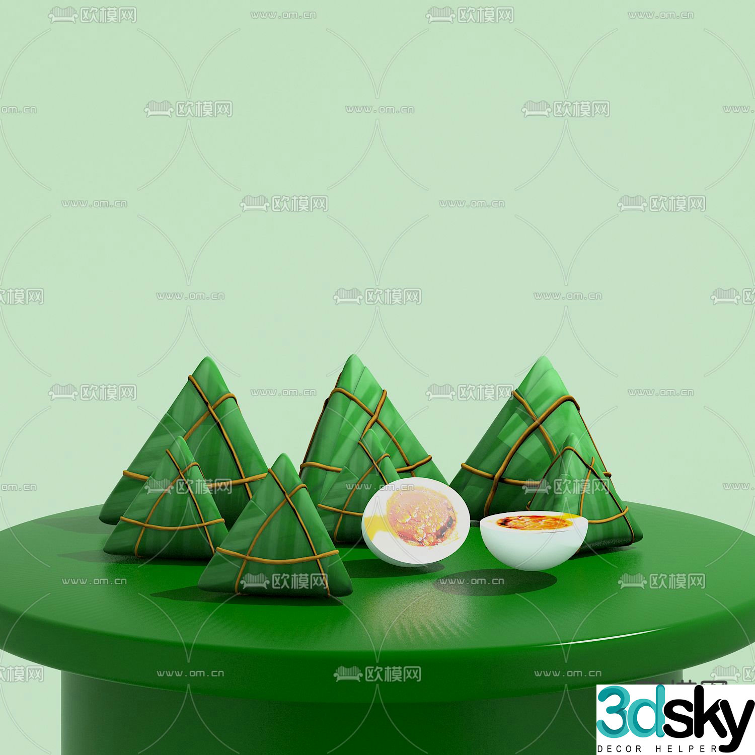 Food Zongzi 3d model