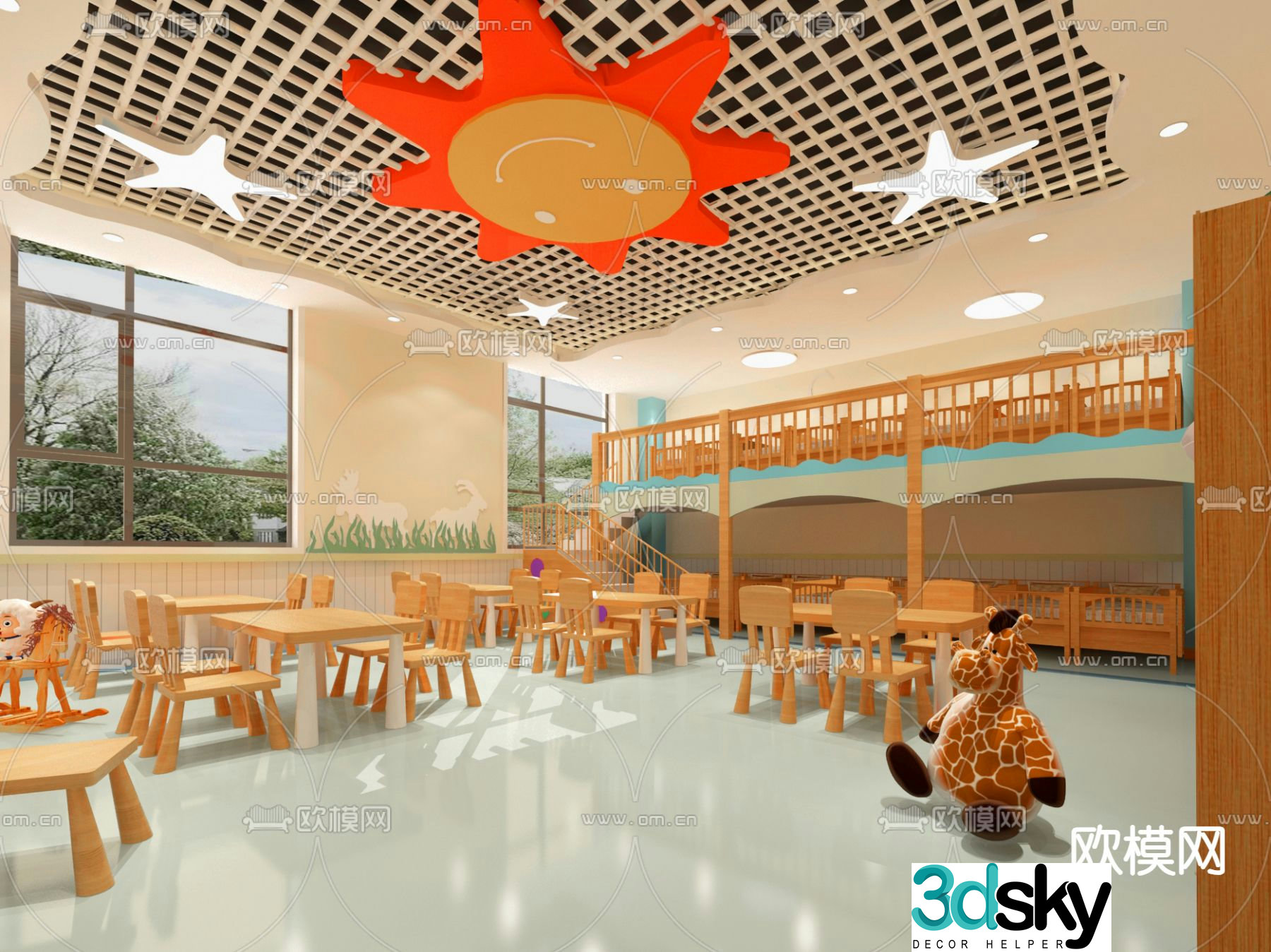 Kindergarten classroom classroom 3d model