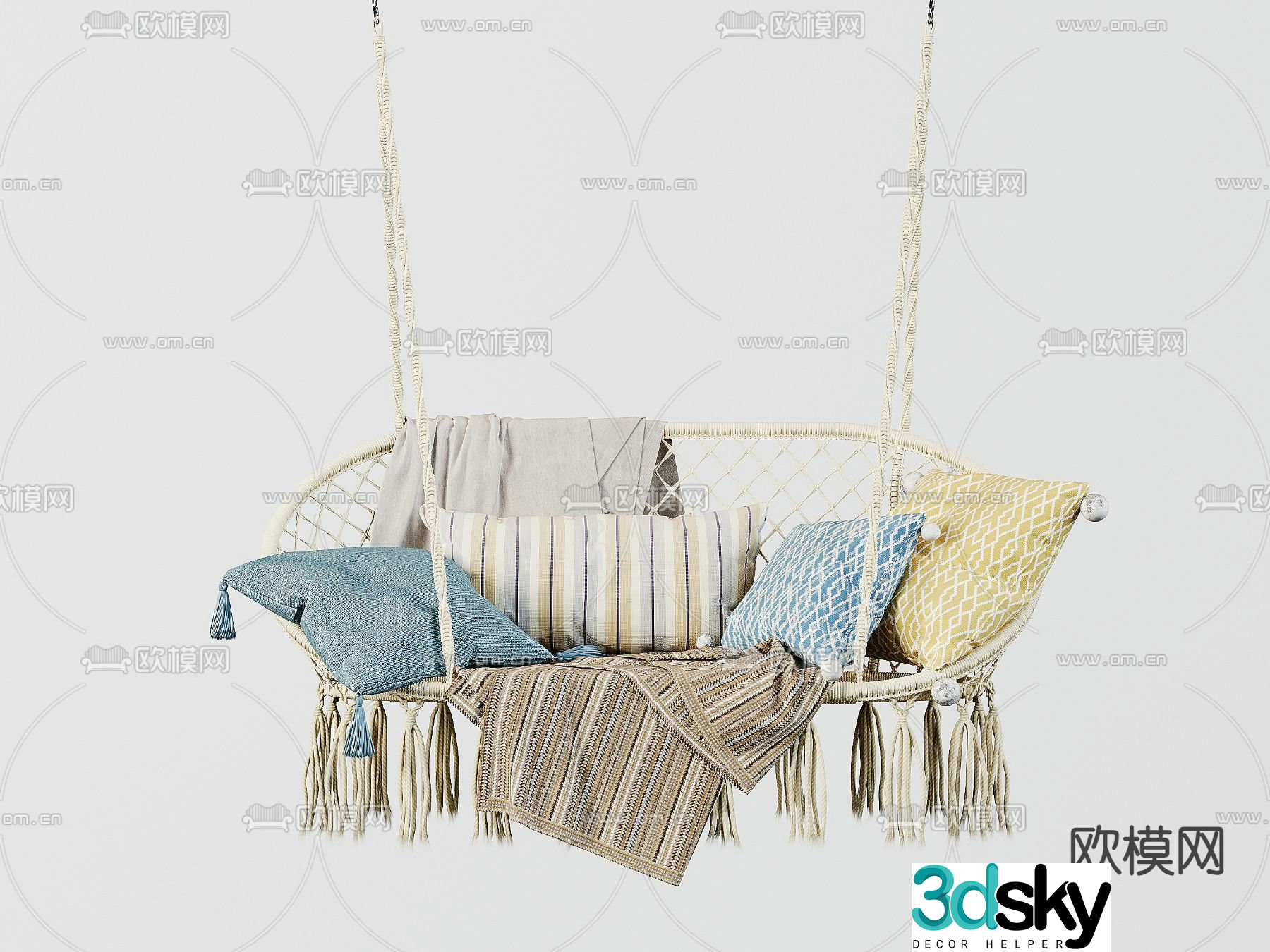 Leisure hanging chair cradle chair rocking chair swing chair 3d model