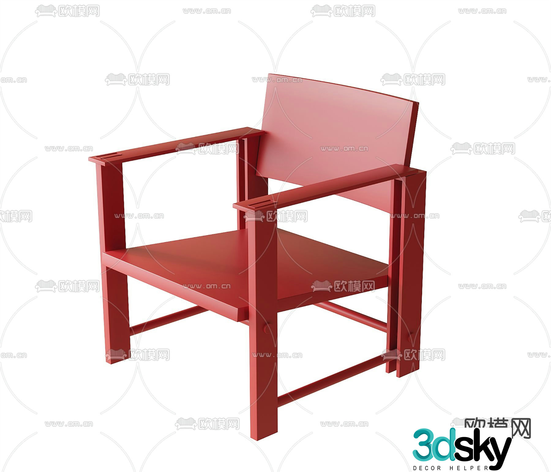 Modern chair leisure chair 3d model