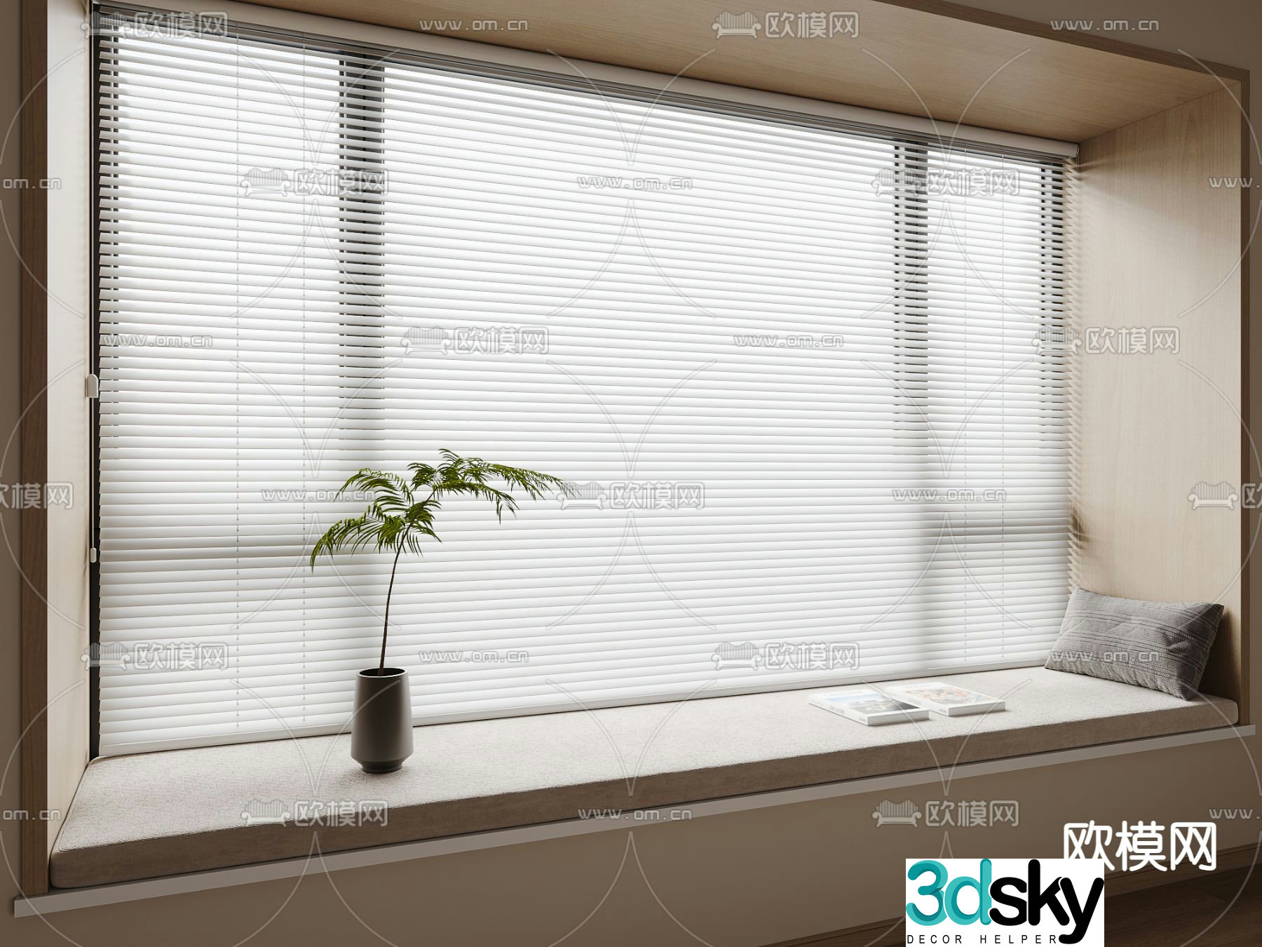 Balancing window cushion 3D model
