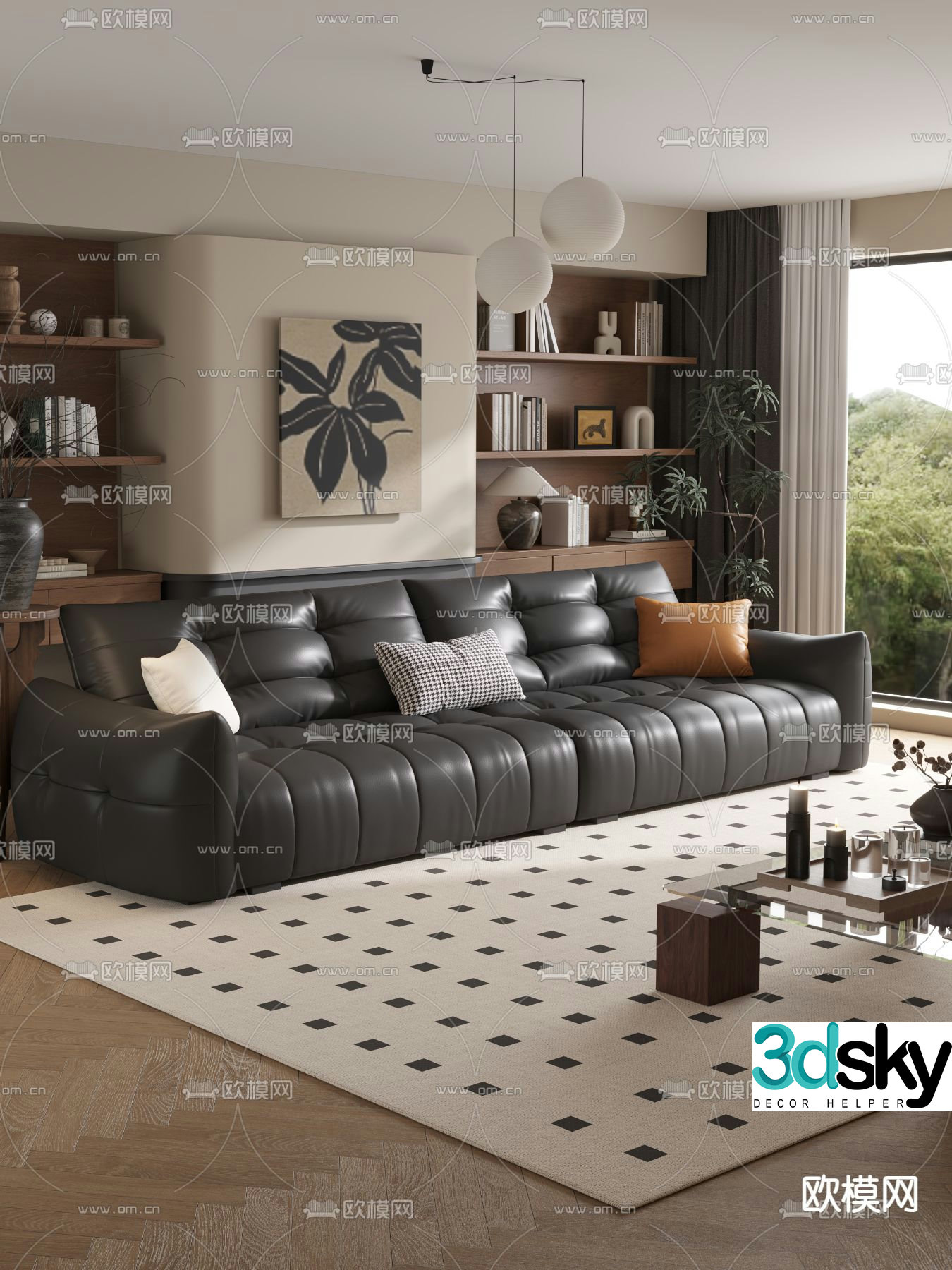 Medieval style sofa double sofa 3d model