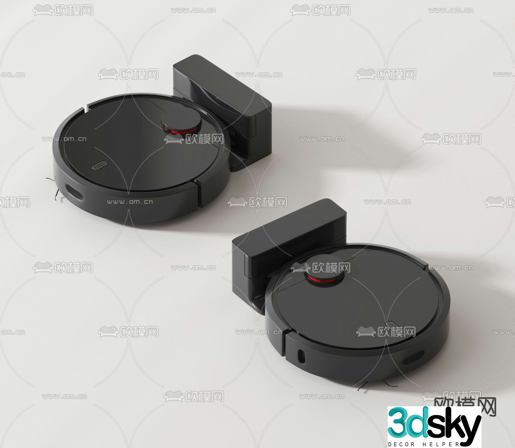 Intelligent sweeping robot 3D model