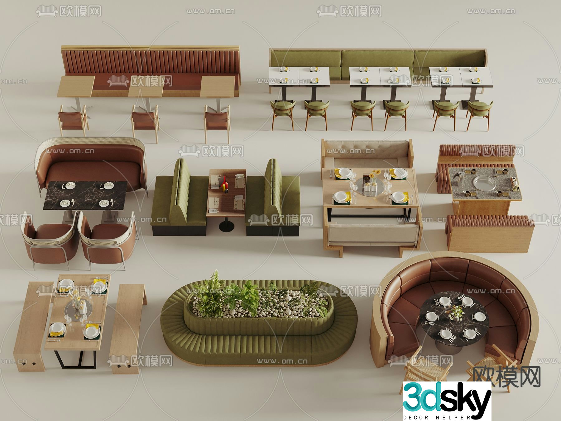Card holder sofa Card holder dining table and chair 3D model