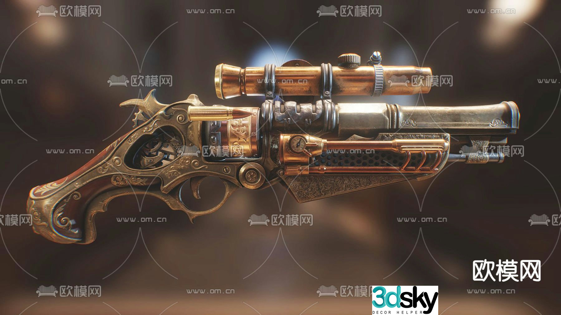 pistol gun 3d model