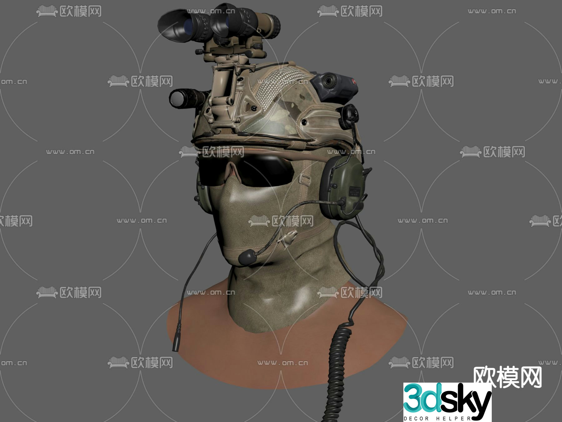 soldier helmet military helmet 3d model