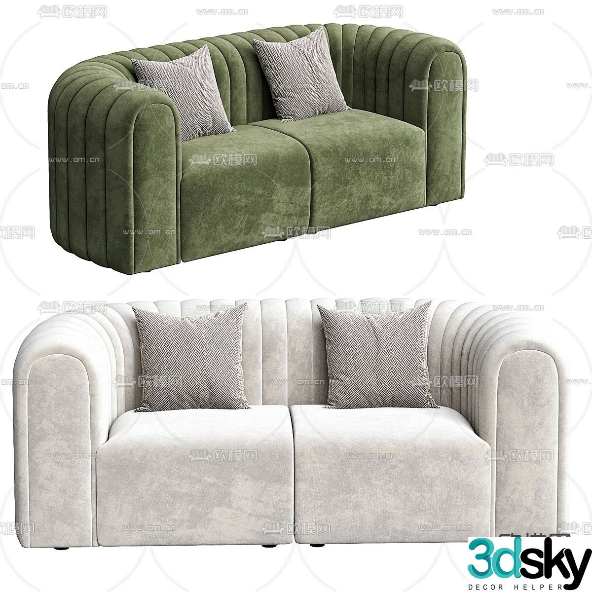 CORE double sofa upholstered sofa 3d model