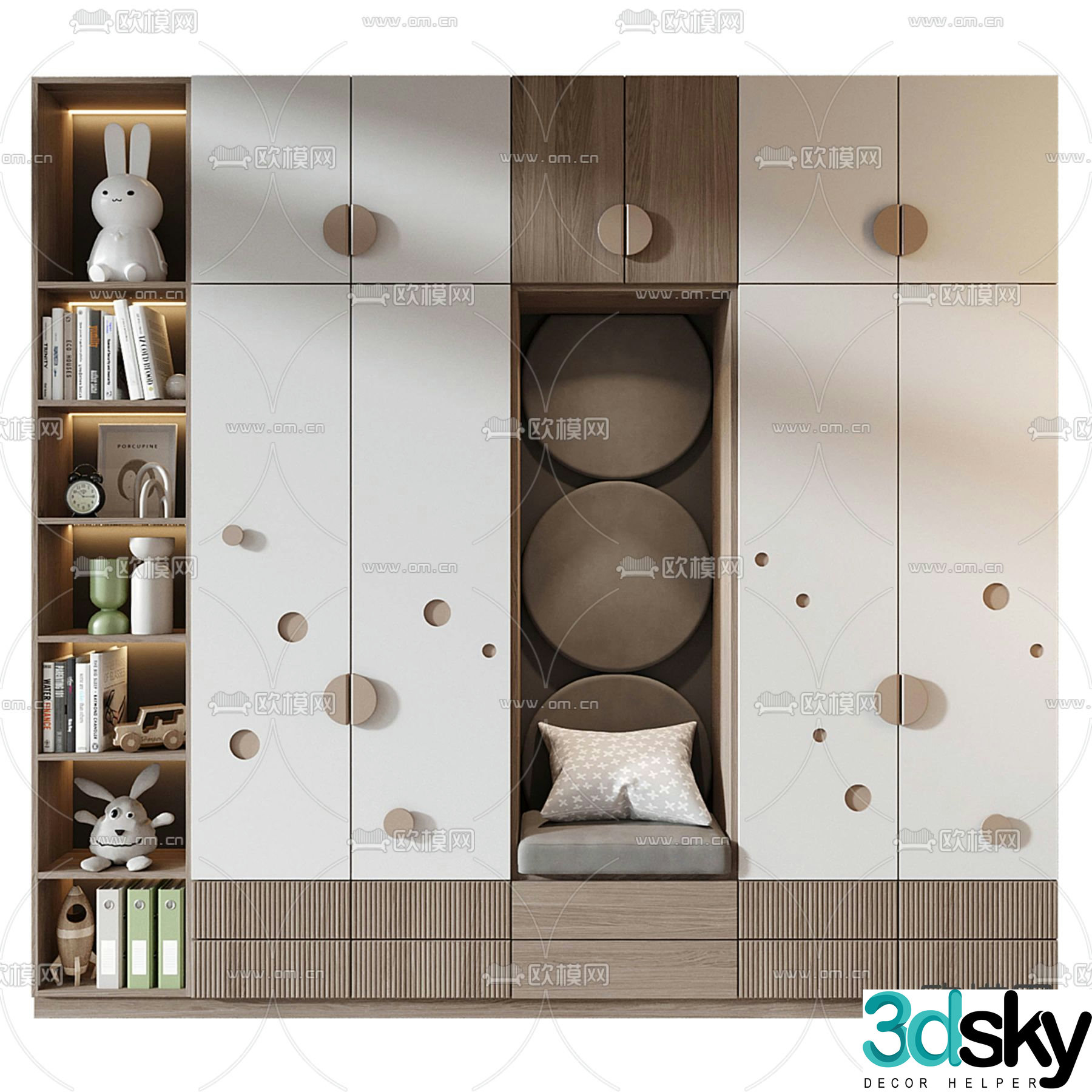 Children’s wardrobe toy cabinet 3d model