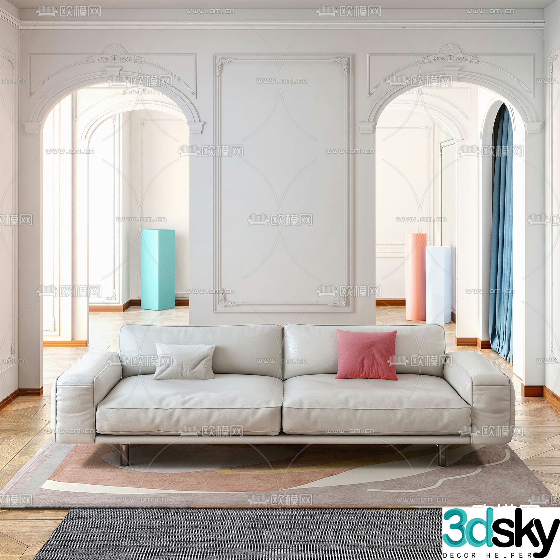 Double sofa 3d model