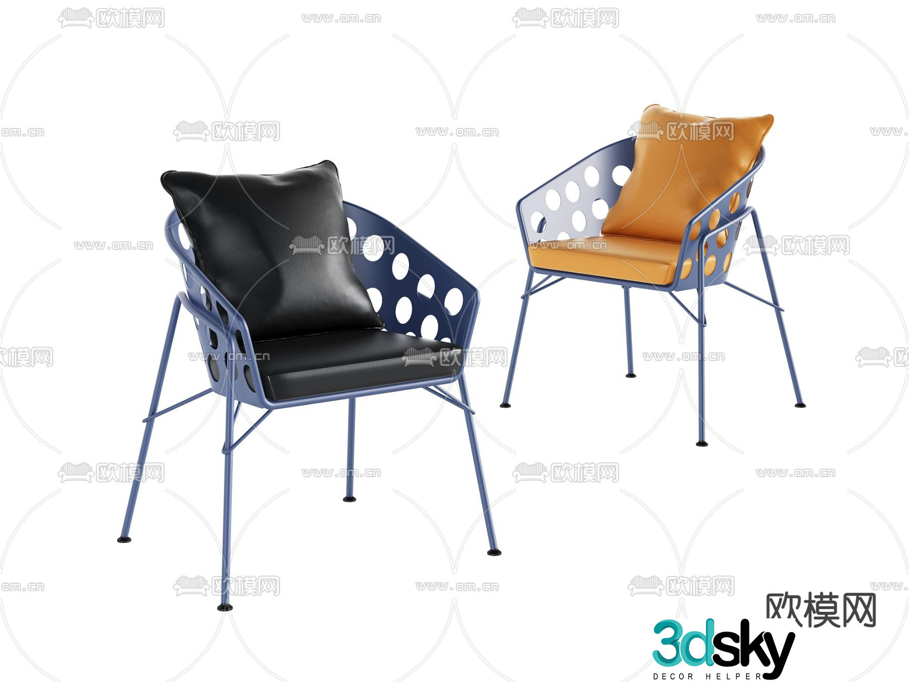 Hole chair leisure chair 3d model