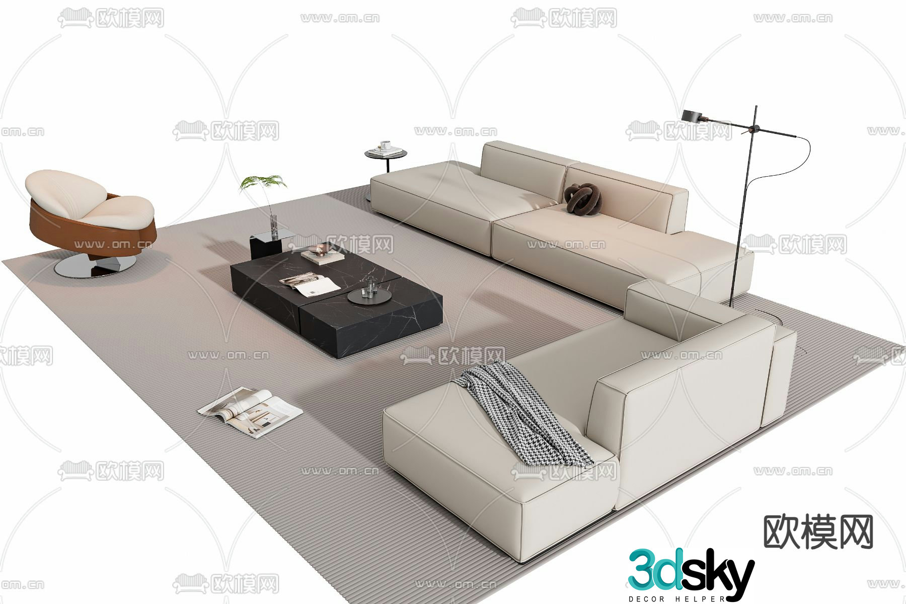 modular sofa modular sofa 3d model
