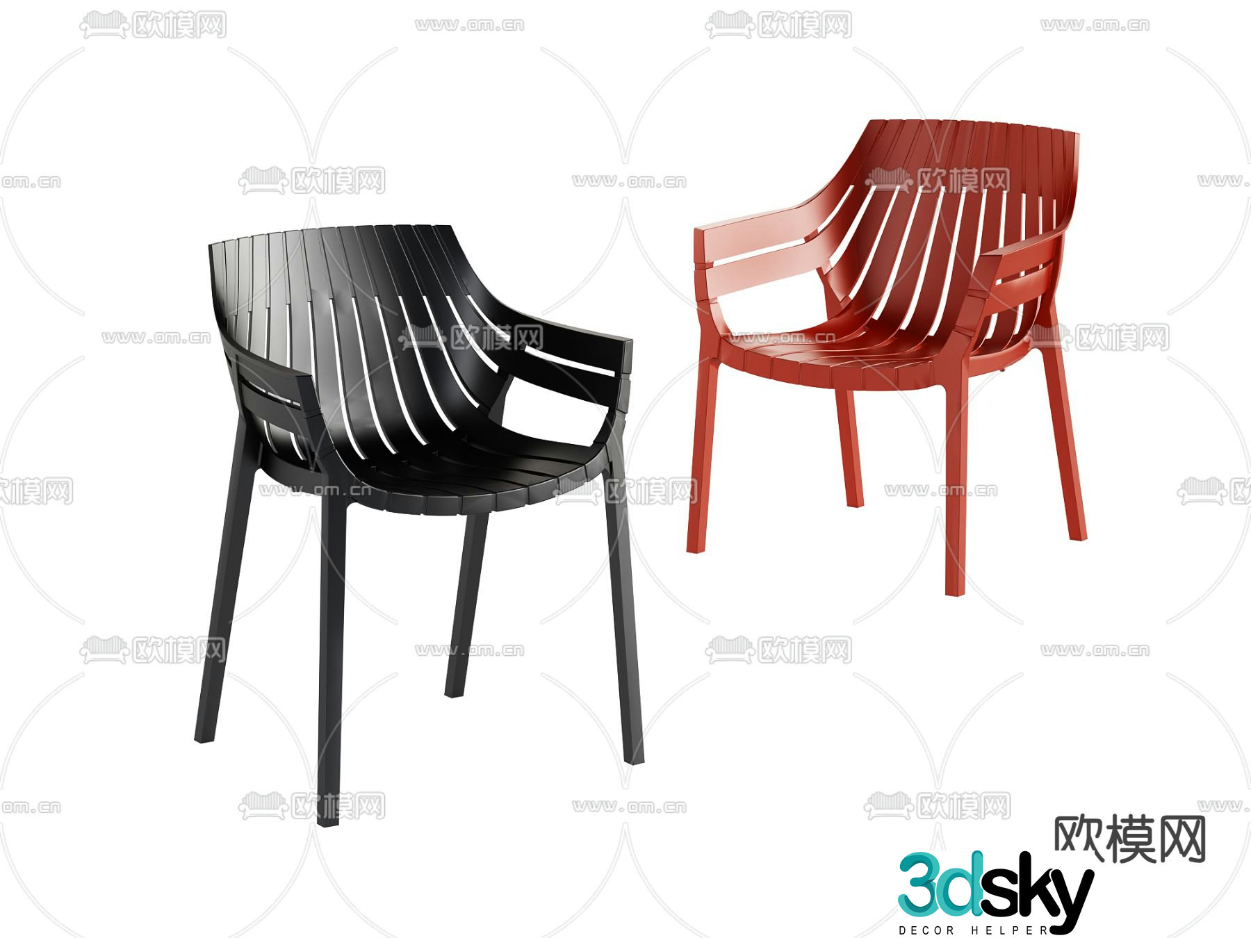Modern chair leisure chair 3d model