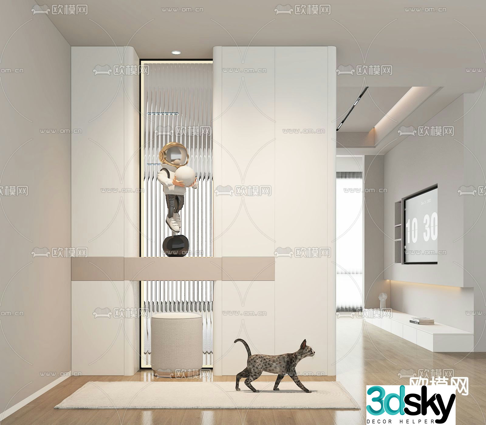 Entrance shoe cabinet 3D model