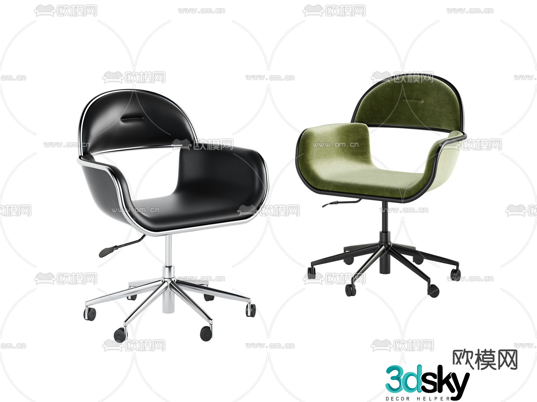 Office chair conference chair staff chair 3d model