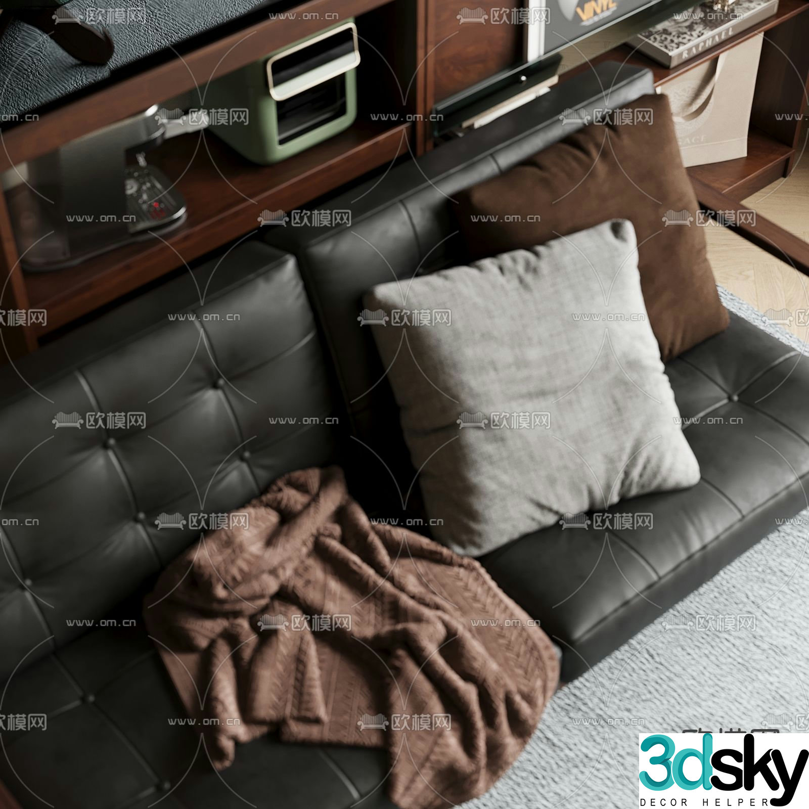American sofa set 3d model