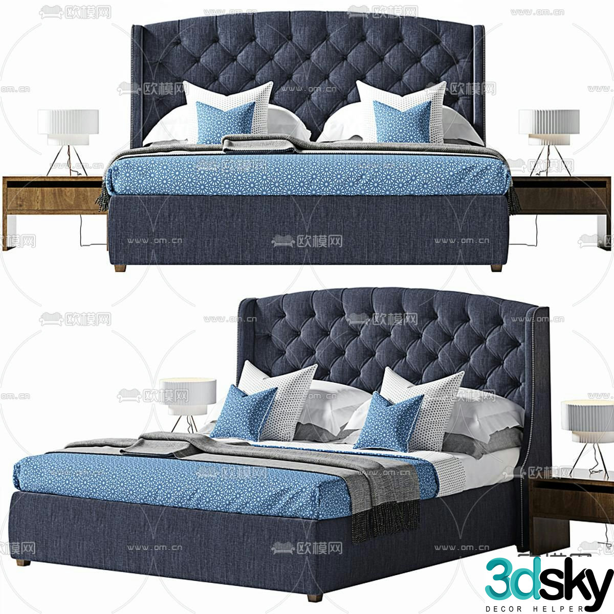 Lavsit Edison double bed 3d model