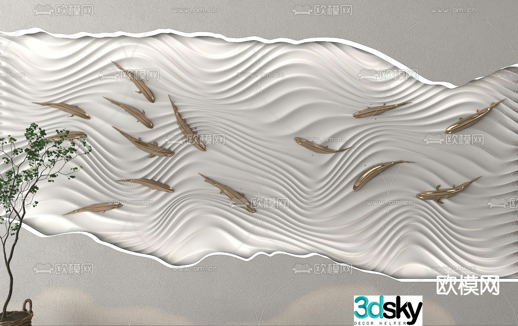 Background wall Modeling wall Decorative wall 3d model