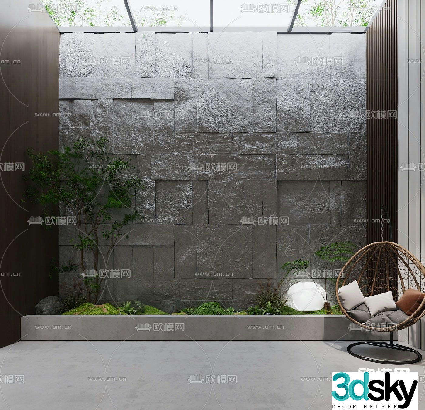 Indoor landscape indoor landscaping 3d model