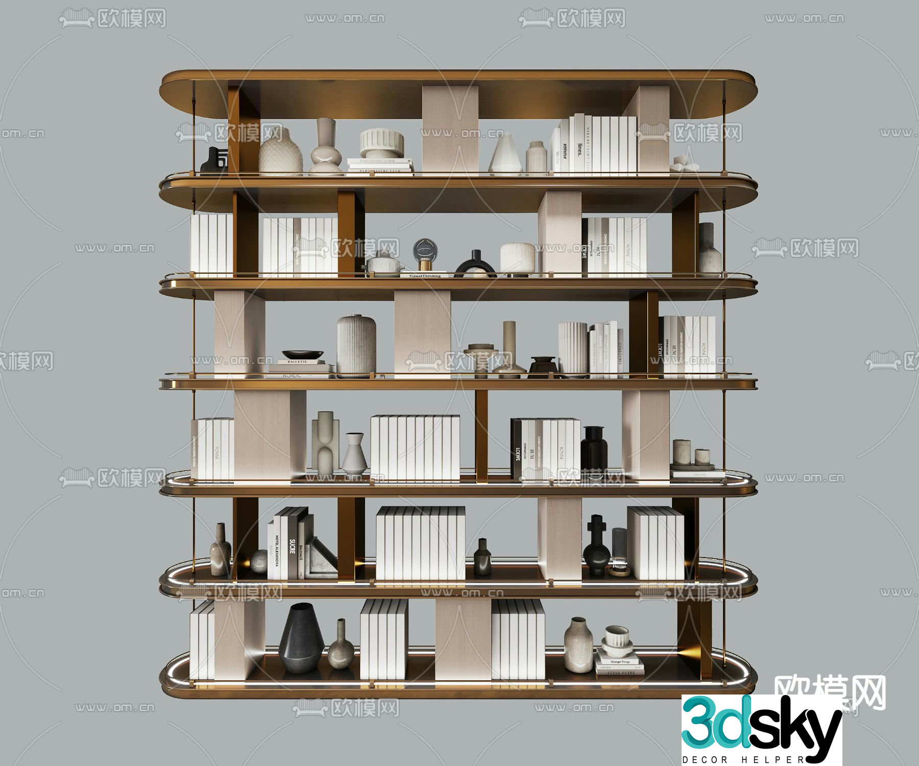 bookshelf storage rack 3d model
