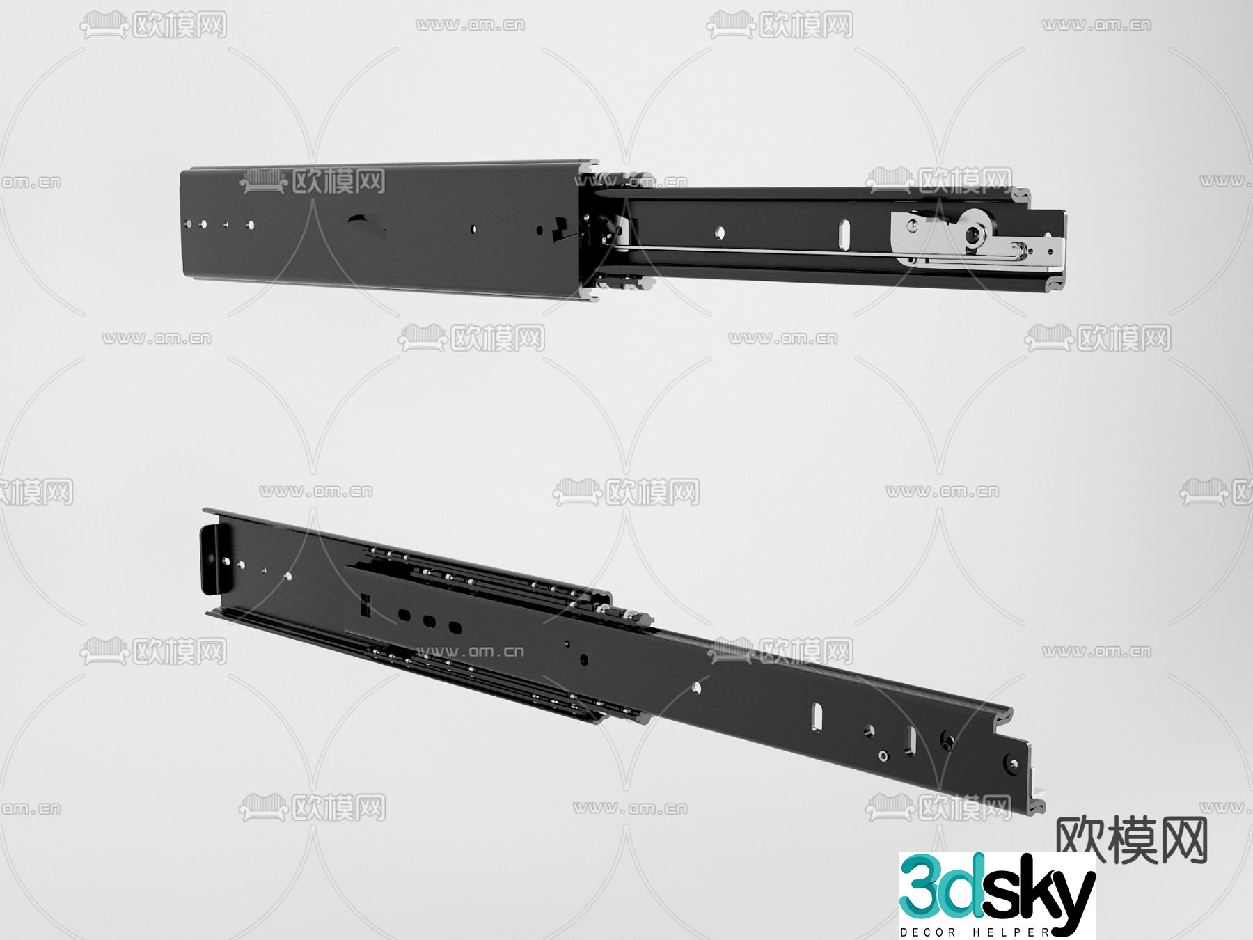 Guide rail slide rail 3d model