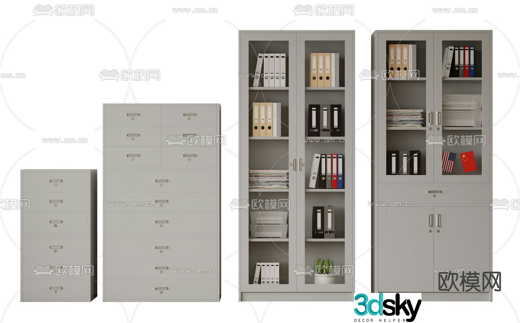 File cabinet filing cabinet metal cabinet information cabinet 3d model
