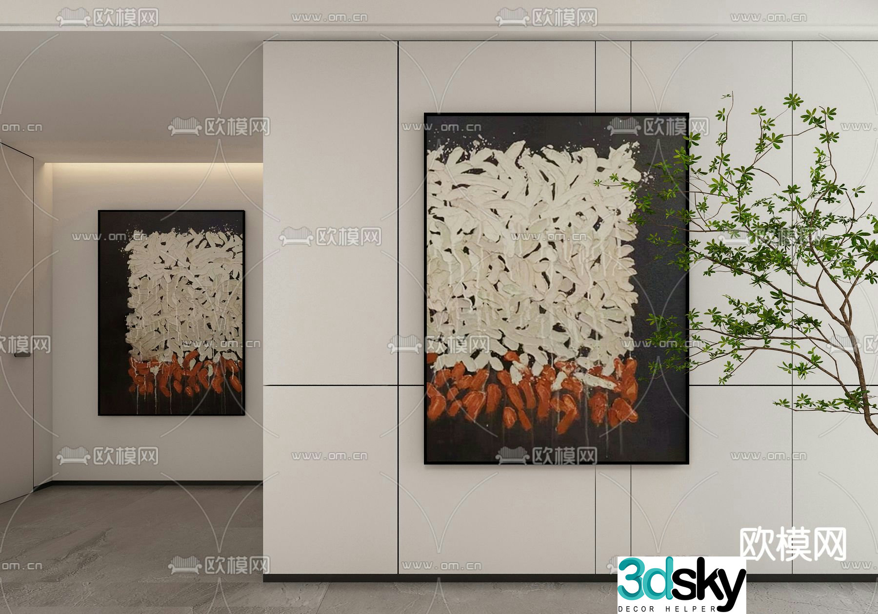 Texture painting Abstract painting Art painting 3d model