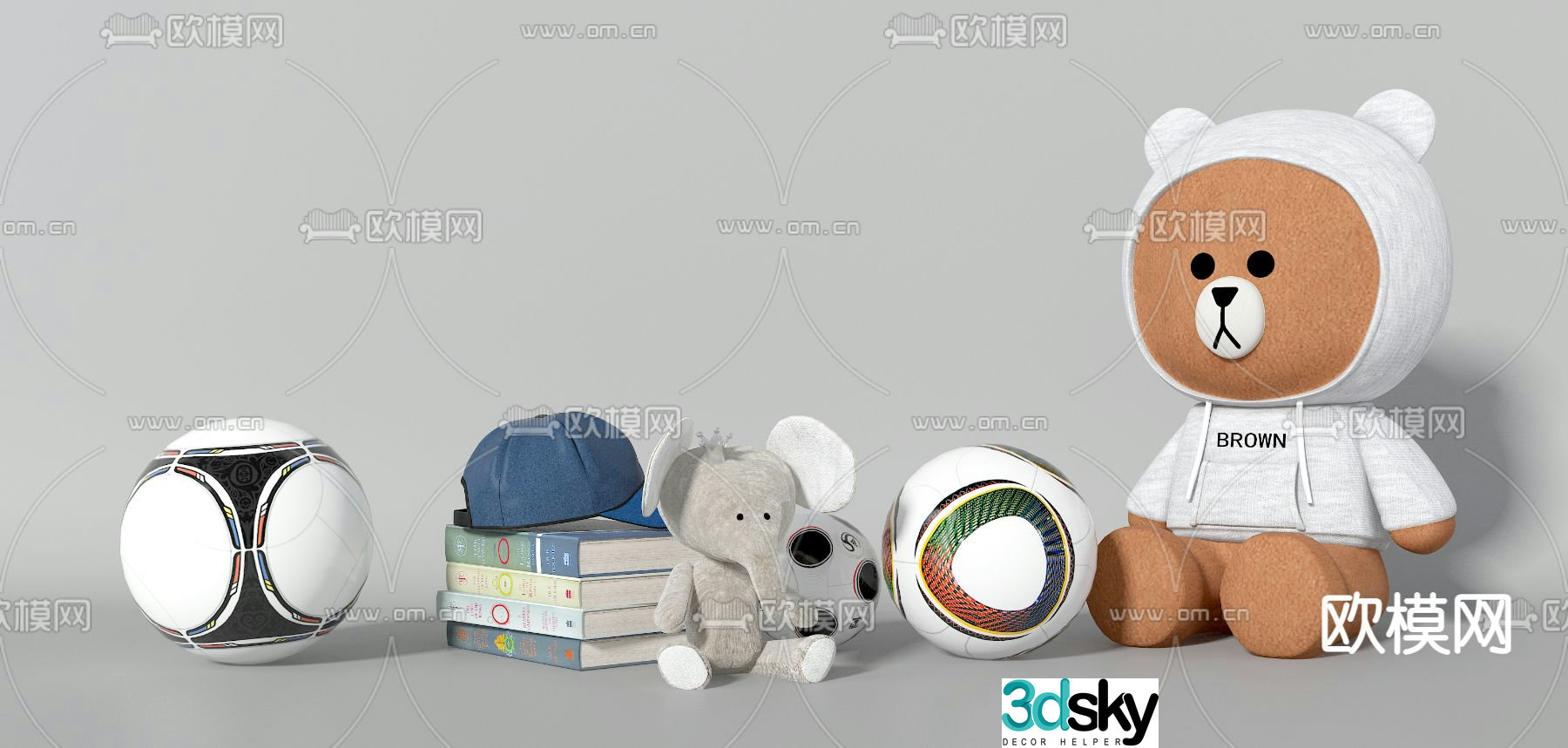 Children’s Toy Brown Bear 3d model