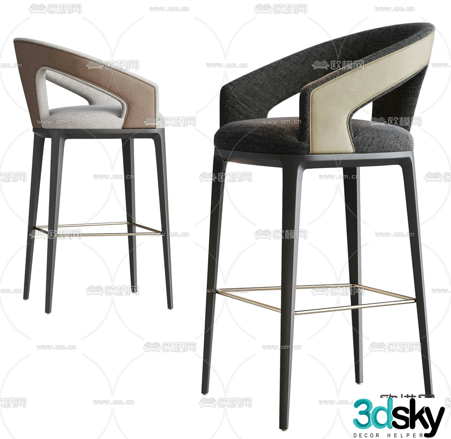 Cosmo bar stool bar stool high stool 3d model