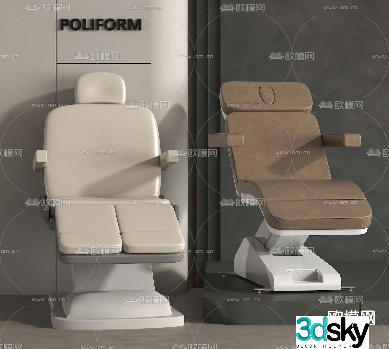 Barber equipment barber chair 3d model