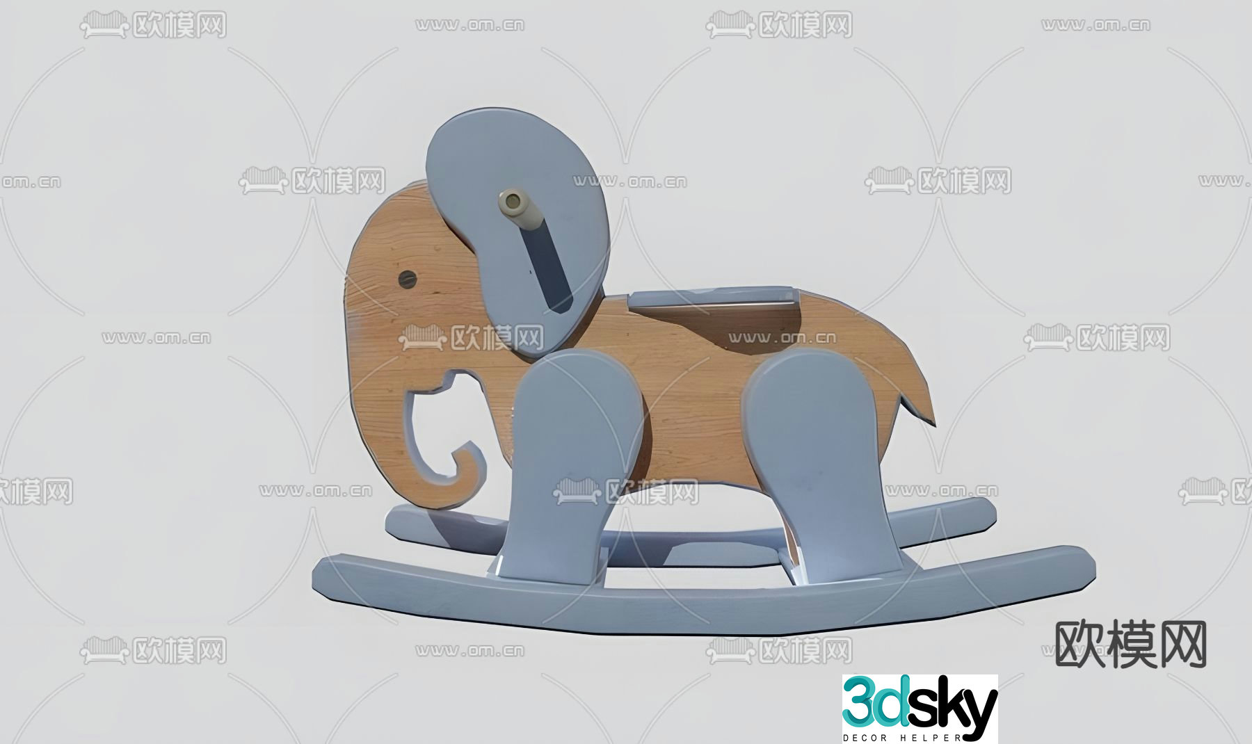 Trojan horse toy elephant 3d model
